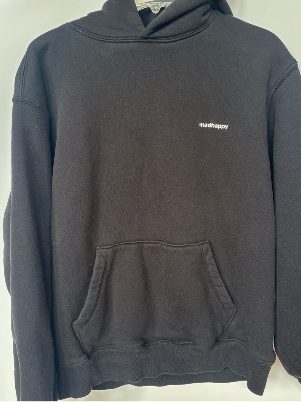 Madhappy Black Classic Hoodie Pullover Sweatshirt, Medium
